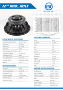 ดอกลำโพงโคเอเชียล Coaxial ขนาด 12" A.S. POWER TECH รุ่น 12" Mid Mile (ราคา/ดอก)