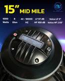 ดอกลำโพงโคเอเชียล Coaxial ขนาด 15" A.S. POWER TECH รุ่น 15" Mid Mile (ราคา/ดอก)