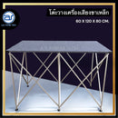 โต๊ะวางเครื่องเสียง โต๊ะวางลำโพง โต๊ะวางมิกซ์ โต๊ะพับอเนกประสงค์ ไม้อัดแท้ ขนาด 60X120X80 ซม. (ขาเหล็ก)(ราคา/ชุด)