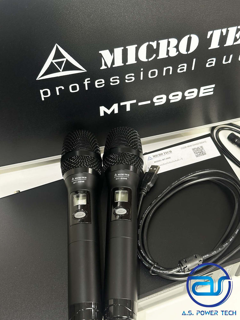 ไมค์ลอยคู่ Microtech รุ่น MT-999E ปรับความถี่ได้ มีแอพสแกนความถี่ได้