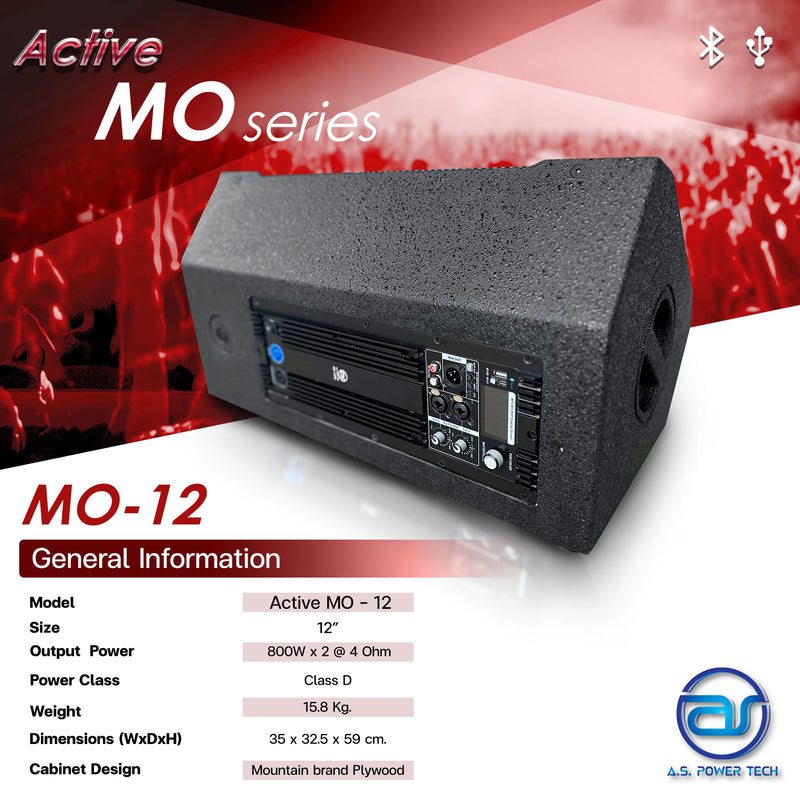 ตู้ลำโพง Monitor ไม้อัดตราภูเขา รุ่น MO-12 (พร้อมใช้งาน)(ราคา/ใบ)