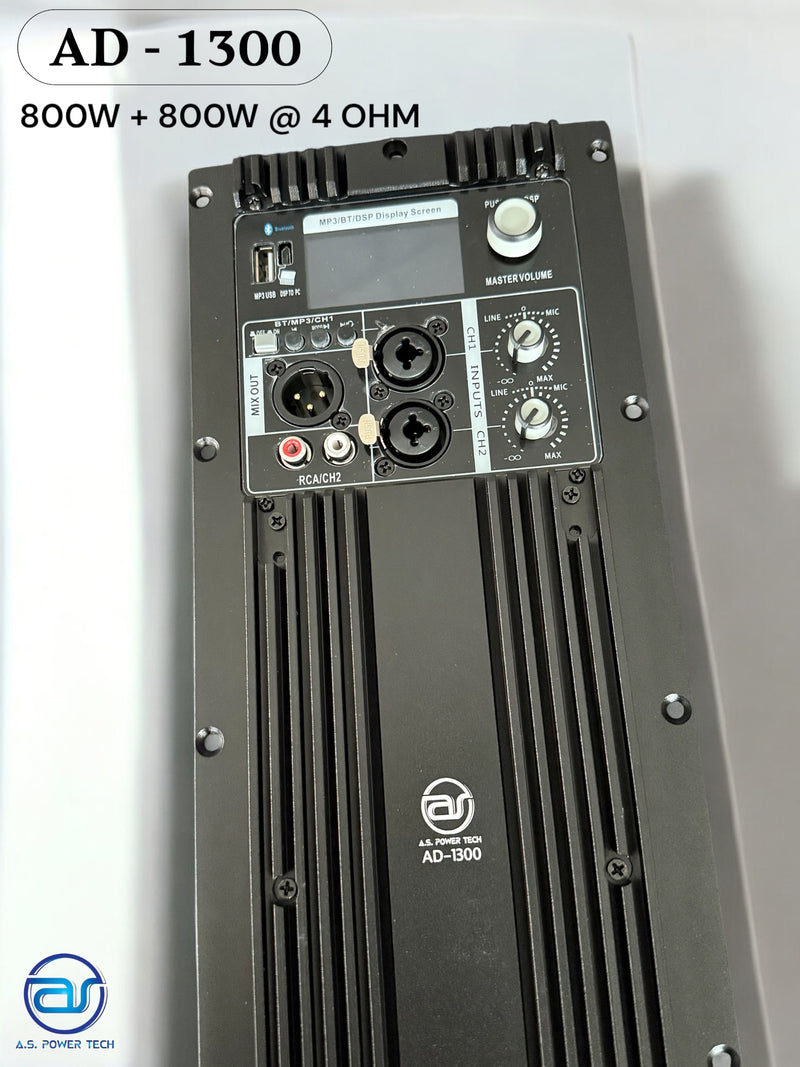โมดูล Active 2 CH สำหรับยึดใส่ร่วมกับตู้ลำโพง A.S. POWER TECH รุ่น AD-1300 (ราคา/ตัว)