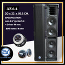 ตู้ลำโพง Column ไม้อัดตราภูเขา (พร้อมดอก) ขนาดดอก 6.5" รุ่น AS 6.4 (ราคา/ใบ) *ราคาไม่รวมค่าส่ง*