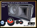 ตู้ลำโพงแขวน Line Array ไม้อัดตราภูเขา (พร้อมดอก) ขนาดดอก 10" รุ่น AS - 10 (ราคา/ใบ) *ราคาไม่รวมค่าส่ง*