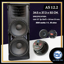 ตู้ลำโพง Point Source ไม้อัดตราภูเขา (พร้อมดอก) ขนาดดอก 12" รุ่น AS 12.2 (ราคา/ใบ) *ราคาไม่รวมค่าส่ง*