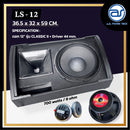 ตู้ลำโพง Monitor ไม้อัดตราภูเขา (พร้อมดอก) ขนาดดอก 12" รุ่น LS - 12 (ราคา/ใบ) *ราคาไม่รวมค่าส่ง*