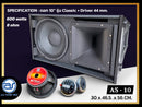 ตู้ลำโพงแขวน Line Array ไม้อัดตราภูเขา (พร้อมดอก) ขนาดดอก 10" รุ่น AS - 10 (ราคา/ใบ) *ราคาไม่รวมค่าส่ง*