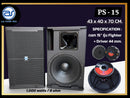 ตู้ลำโพง Point Source ไม้อัดตราภูเขา (พร้อมดอก) ขนาดดอก 15" รุ่น PS -15 (ราคา/ใบ) *ราคาไม่รวมค่าส่ง*