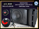 ตู้ลำโพงแขวน Line Array ไม้อัดตราภูเขา (พร้อมดอก) ขนาดดอก 12" รุ่น A.S. 2020 (ราคา/ใบ) แถมฟรี ! สลักสแตนเลส 2 ตัว *ราคาไม่รวมค่าส่ง**