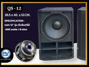 ตู้ลำโพง Sub Woofer ไม้อัดตราภูเขา (พร้อมดอก) ขนาดดอก 12" รุ่น QS - 12 (ราคา/ใบ) *ราคาไม่รวมค่าส่ง*