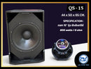 ตู้ลำโพง Sub Woofer ไม้อัดตราภูเขา (พร้อมดอก) ขนาดดอก 15" รุ่น QS - 15 (ราคา/ใบ) *ราคาไม่รวมค่าส่ง*
