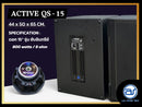 ตู้ลำโพง Sub Woofer ไม้อัดตราภูเขา (พร้อมดอก) ขนาดดอก 15" รุ่น QS - 15 (ราคา/ใบ) *ราคาไม่รวมค่าส่ง*