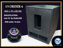 ตู้ลำโพง Sub Woofer ไม้อัดตราภูเขา (พร้อมดอก) ขนาดดอก 15" รุ่น 15 ORDER 6 (ราคา/ใบ) *ราคาไม่รวมค่าส่ง*