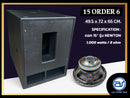 ตู้ลำโพง Sub Woofer ไม้อัดตราภูเขา (พร้อมดอก) ขนาดดอก 15" รุ่น 15 ORDER 6 (ราคา/ใบ) *ราคาไม่รวมค่าส่ง*