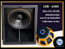 ตู้ลำโพง Sub Woofer ไม้อัดตราภูเขา (พร้อมดอก) ขนาดดอก 18" รุ่น 18B - 1000 (ราคา/ใบ) *ราคาไม่รวมค่าส่ง*