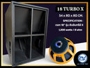 ตู้ลำโพง Sub Woofer ไม้อัดตราภูเขา (พร้อมดอก) ขนาดดอก 18" รุ่น 18 TURBO X (ราคา/ใบ) *ราคาไม่รวมค่าส่ง*