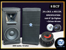 ตู้ลำโพง Point Source ไม้อัดตราภูเขา (พร้อมดอก) ขนาดดอก 8" รุ่น 8 RCF (ราคา/ใบ) *ราคาไม่รวมค่าส่ง*