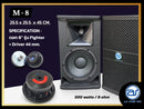 ตู้ลำโพง Point Source ไม้อัดตราภูเขา ( พร้อมดอก) ขนาดดอก 8" รุ่น M - 8 (ราคา/ใบ) *ราคาไม่รวมค่าส่ง*