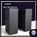 ตู้ลำโพง Point Source ไม้อัดตราภูเขา (เปล่าไม่มีดอก) ขนาดดอก 15" รุ่น 15 RCF (ราคา/ใบ) *ราคาไม่รวมค่าส่ง*