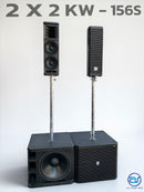 ชุด 2 x 2 Active to Passive แอมป์ในตัว รุ่น KW - 156S !  *ราคาไม่รวมค่าส่ง*