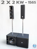 ชุด 2 x 2 Active to Passive แอมป์ในตัว รุ่น KW - 156S !  *ราคาไม่รวมค่าส่ง*