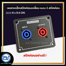เพลทเหล็กตู้ลำโพง แบบ 2 สปีคค่อน ขนาด 8 x 9.4 CM. ( สปีคค่อนสีน้ำเงิน - สีแดง ) *ราคาไม่รวมค่าส่ง*