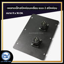 เพลทเหล็กตู้ลำโพง แบบ 2 สปีคค่อน ขนาด 11 x 16 CM. ( สปีคค่อนสีดำ ) *ราคาไม่รวมค่าส่ง*