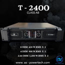 เพาเวอร์แอมป์ 2 CH  A.S. POWER TECH รุ่น T-2400 *ราคาไม่รวมค่าส่ง*