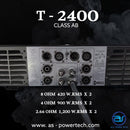 เพาเวอร์แอมป์ 2 CH  A.S. POWER TECH รุ่น T-2400 *ราคาไม่รวมค่าส่ง*
