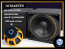 ตู้ลำโพง Sub Woofer ไม้อัดตราภูเขา (พร้อมดอก) ขนาดดอก 18" รุ่น 18 MARTIN (ราคา/ใบ) *ราคาไม่รวมค่าส่ง*
