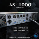 เพาเวอร์แอมป์ 2 CH มีครอสในตัว ! A.S. POWER TECH รุ่น AS - 1000 *ราคาไม่รวมค่าส่ง*
