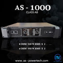 เพาเวอร์แอมป์ 2 CH มีครอสในตัว ! A.S. POWER TECH รุ่น AS - 1000 *ราคาไม่รวมค่าส่ง*