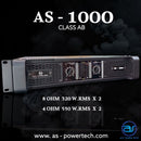 เพาเวอร์แอมป์ 2 CH มีครอสในตัว ! A.S. POWER TECH รุ่น AS - 1000 *ราคาไม่รวมค่าส่ง*