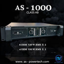 เพาเวอร์แอมป์ 2 CH มีครอสในตัว ! A.S. POWER TECH รุ่น AS - 1000 *ราคาไม่รวมค่าส่ง*