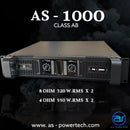 เพาเวอร์แอมป์ 2 CH มีครอสในตัว ! A.S. POWER TECH รุ่น AS - 1000 *ราคาไม่รวมค่าส่ง*
