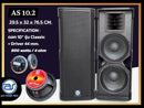 ตู้ลำโพง Point Source ไม้อัดตราภูเขา (พร้อมดอก) ขนาดดอก 10" รุ่น AS 10.2 (ราคา/ใบ) *ราคาไม่รวมค่าส่ง*