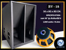 ตู้ลำโพง Sub Woofer ไม้อัดตราภูเขา (พร้อมดอก) ขนาดดอก 18" รุ่น BV - 18 (ราคา/ใบ) *ราคาไม่รวมค่าส่ง*
