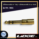 ปลั๊กโฟนสเตอริโอ 1/4" ตัวผู้ >> แจ็คโฟนสเตอริโอ 3.5 มม. ตัวเมีย LIDGE รุ่น YM - 166A *ราคาไม่รวมค่าส่ง*