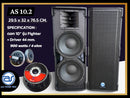 ตู้ลำโพง Point Source ไม้อัดตราภูเขา (พร้อมดอก) ขนาดดอก 10" รุ่น AS 10.2 (ราคา/ใบ) *ราคาไม่รวมค่าส่ง*
