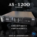 เพาเวอร์แอมป์ 2 CH มีครอสในตัว ! A.S. POWER TECH รุ่น AS - 1200 *ราคาไม่รวมค่าส่ง*