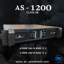 เพาเวอร์แอมป์ 2 CH มีครอสในตัว ! A.S. POWER TECH รุ่น AS - 1200 *ราคาไม่รวมค่าส่ง*