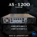 เพาเวอร์แอมป์ 2 CH มีครอสในตัว ! A.S. POWER TECH รุ่น AS - 1200 *ราคาไม่รวมค่าส่ง*
