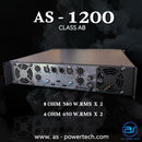 เพาเวอร์แอมป์ 2 CH มีครอสในตัว ! A.S. POWER TECH รุ่น AS - 1200 *ราคาไม่รวมค่าส่ง*