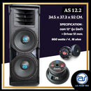 ตู้ลำโพง Point Source ไม้อัดตราภูเขา (พร้อมดอก) ขนาดดอก 12" รุ่น AS 12.2 (ราคา/ใบ) *ราคาไม่รวมค่าส่ง*
