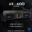 เพาเวอร์แอมป์ 2 CH มีครอสในตัว ! A.S. POWER TECH รุ่น AS - 600 *ราคาไม่รวมค่าส่ง*