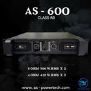 เพาเวอร์แอมป์ 2 CH มีครอสในตัว ! A.S. POWER TECH รุ่น AS - 600 *ราคาไม่รวมค่าส่ง*