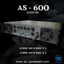 เพาเวอร์แอมป์ 2 CH มีครอสในตัว ! A.S. POWER TECH รุ่น AS - 600 *ราคาไม่รวมค่าส่ง*