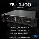 เพาเวอร์แอมป์ 2 CH A.S. POWER TECH รุ่น FB-2400 *ราคาไม่รวมค่าส่ง*