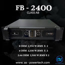 เพาเวอร์แอมป์ 2 CH A.S. POWER TECH รุ่น FB-2400 *ราคาไม่รวมค่าส่ง*