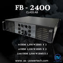 เพาเวอร์แอมป์ 2 CH A.S. POWER TECH รุ่น FB-2400 *ราคาไม่รวมค่าส่ง*